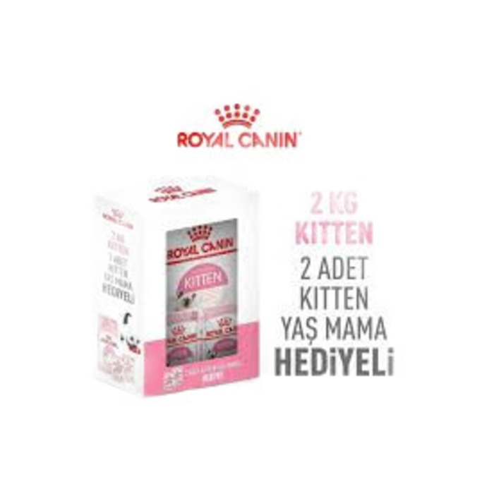 Kitten Yavru Kedi Maması 2kg + 2 Adet Kitten Yaş Mama 85 Gr