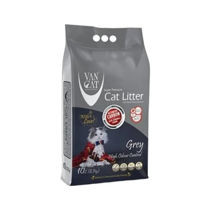 Vancat G225 Bentonit Aktif Karbonlu Grey Kedi Kumu 10 L
