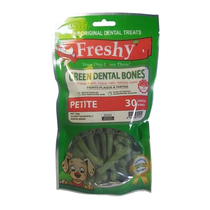 Petite Green Dental Bones X-Small 30'lu