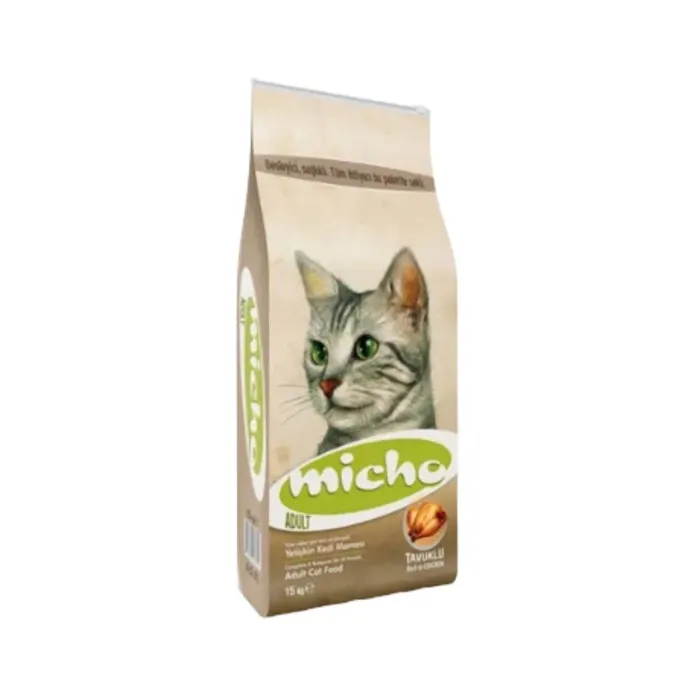 Micho Adult Cat Tavuklu (Hamsi Ve Pirinç Esliginde) Yetişkin Kedi Maması 15 Kg