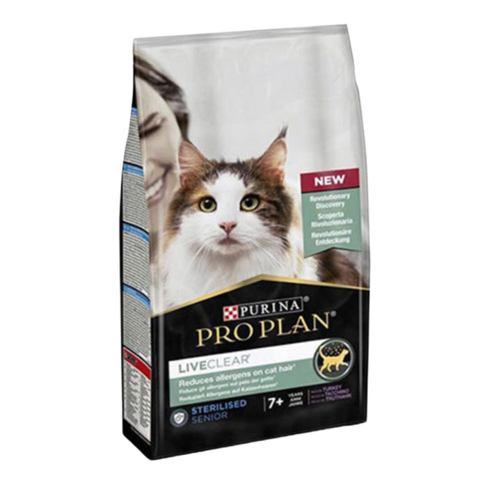 Purina Pro Plan Liveclear Alerji Azaltan Hindi Etli Kısırlaştırılmış Yaşlı Kedi Maması 1.4kg