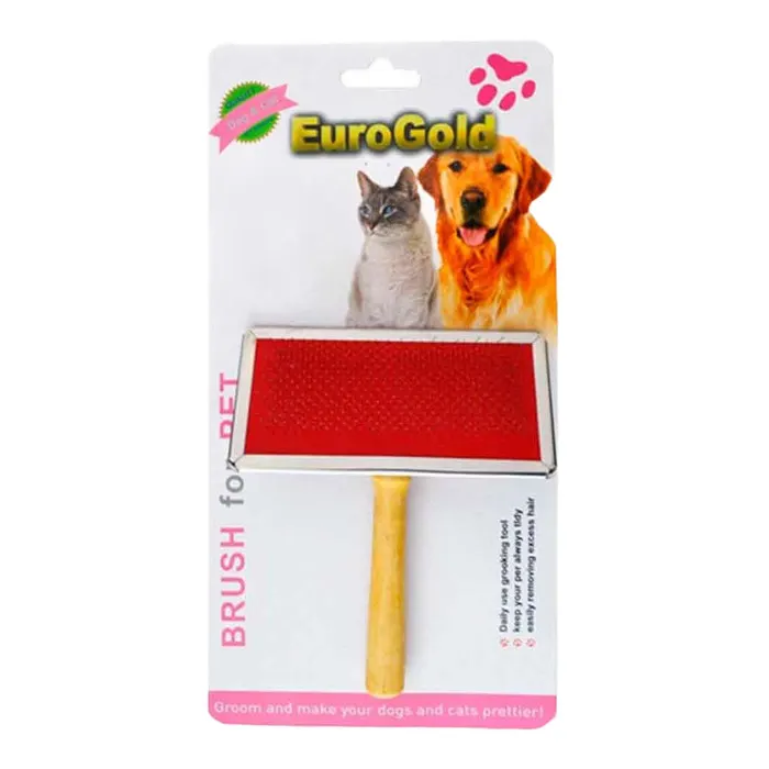 Tahta Sapli Kedi Ve Köpek Firçasi L 11.5x13.5 Cm
