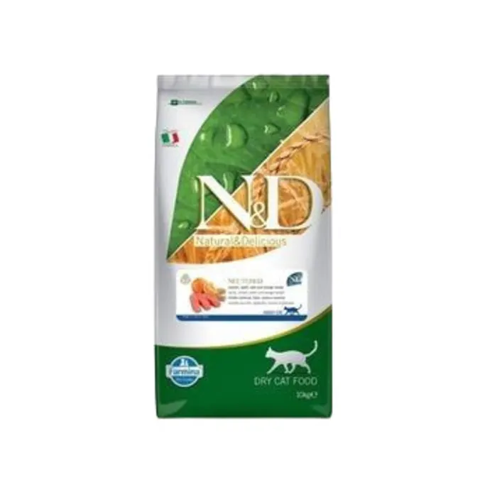 Düsük Tahıllı Somonlu Kısırlaştırılmış Kedi Maması 10 Kg