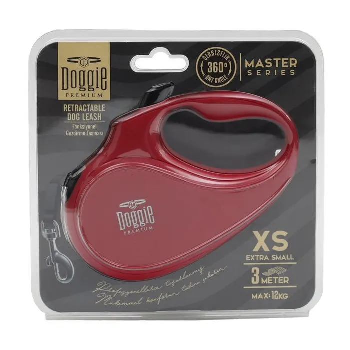 Otomatik Uzatma Tasmasi Master Kirmizi Xs 12 Kg 3 M