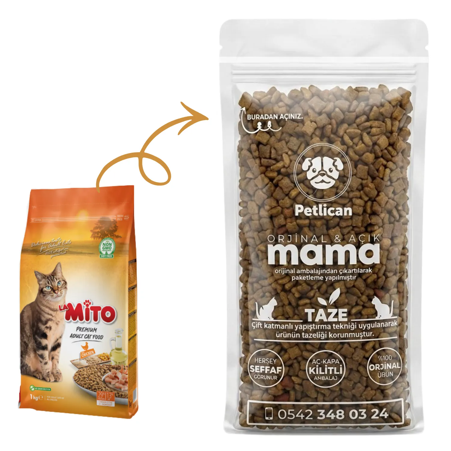 Mito Yetişkin Kedi Maması Açık 1 Kg