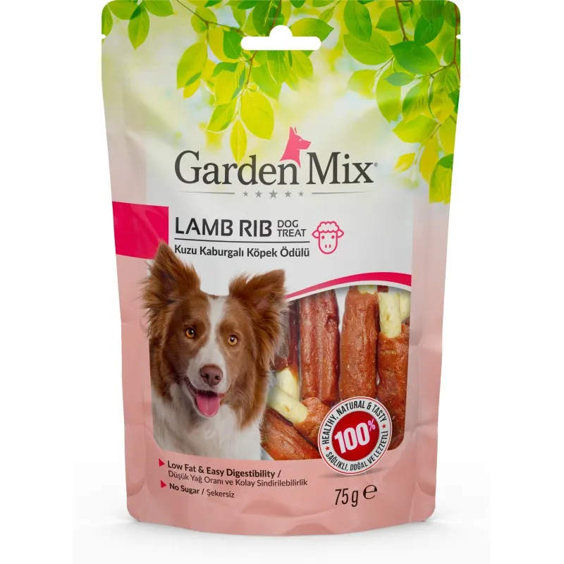 Garden Mix Kuzu Kaburgali Köpek Ödülü 75 Gr