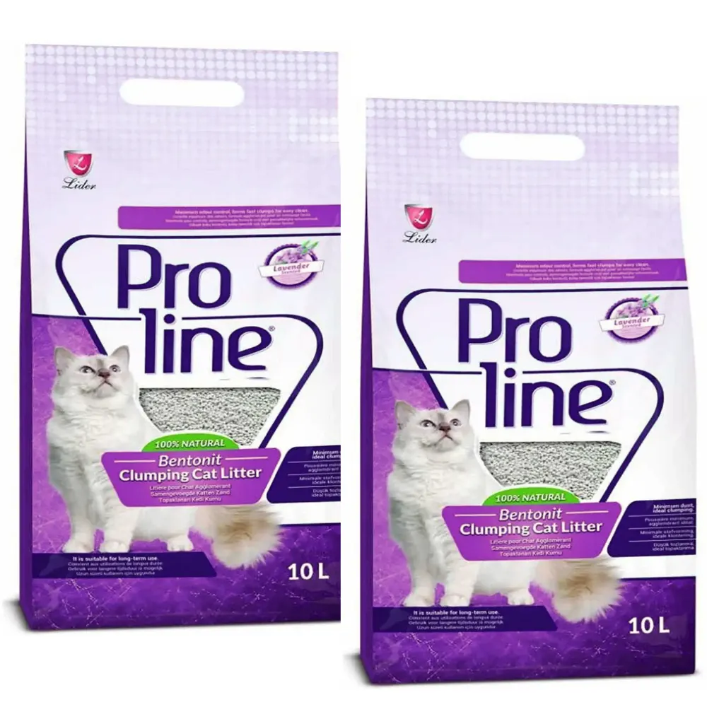 Proline Bentonit Lavanta Kokulu Kedi Kumu 10 L 2 Adet