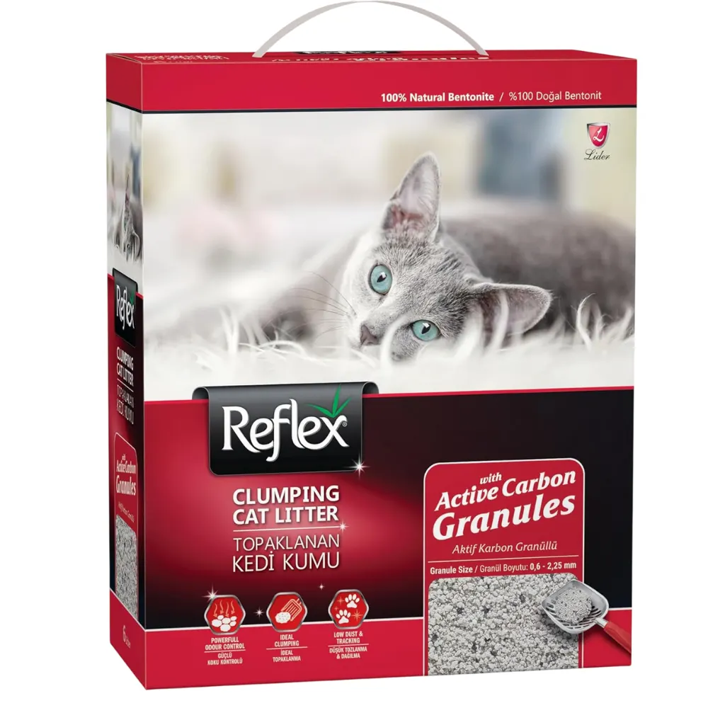 Reflex Granül Aktif Karbonlu Topaklanan Kedi Kumu 10 L
