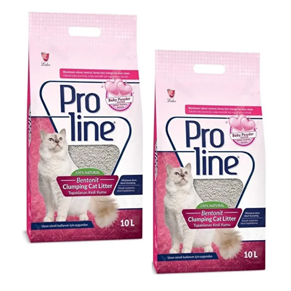 Proline Bentonit Bebek Pudrasi Kokulu Kedi Kumu 10l 2 Adet