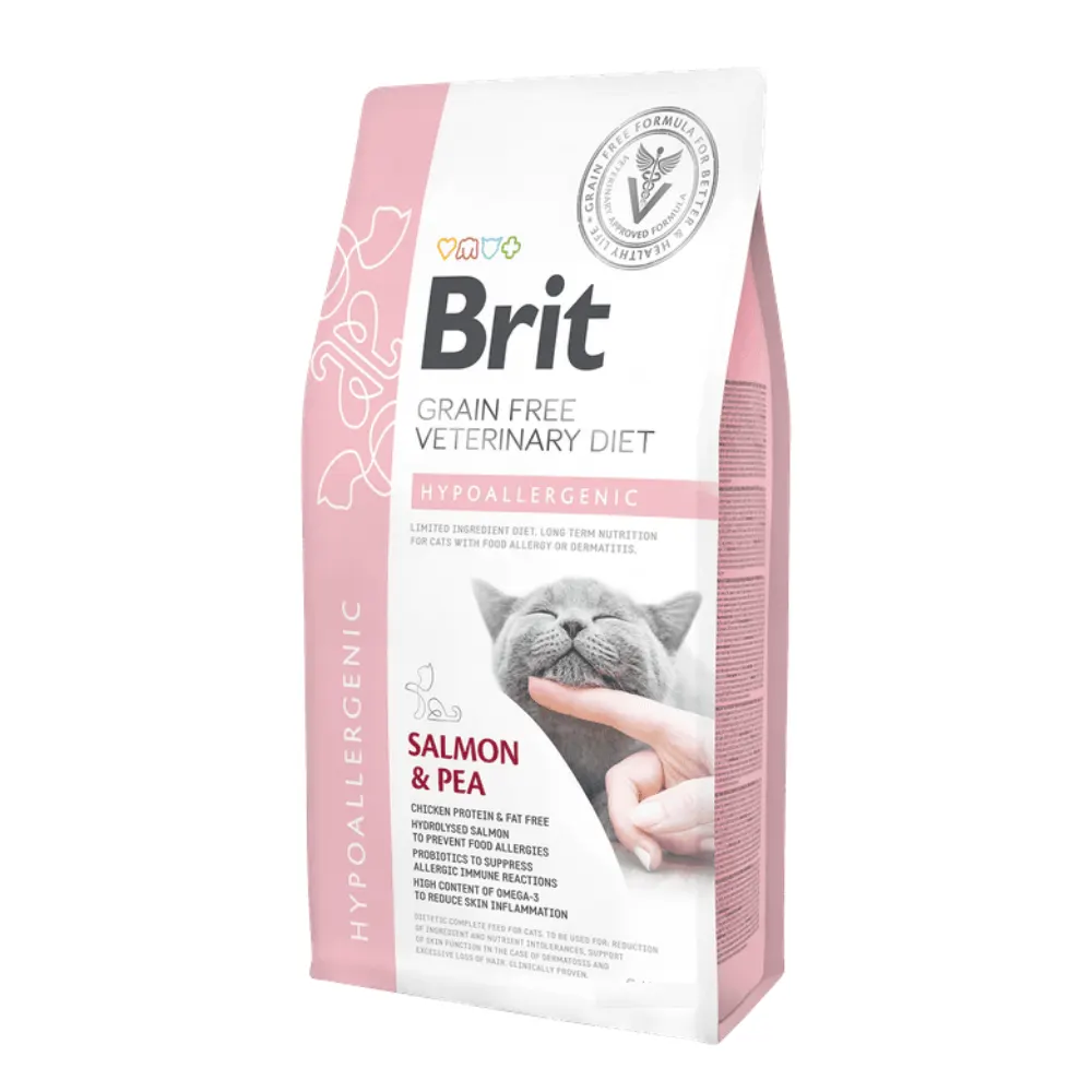 Brit Veterinary Diet Hypoallergenic Cilt Sağlığı Somon Ve Yumurtali Kedi Maması 2 Kg