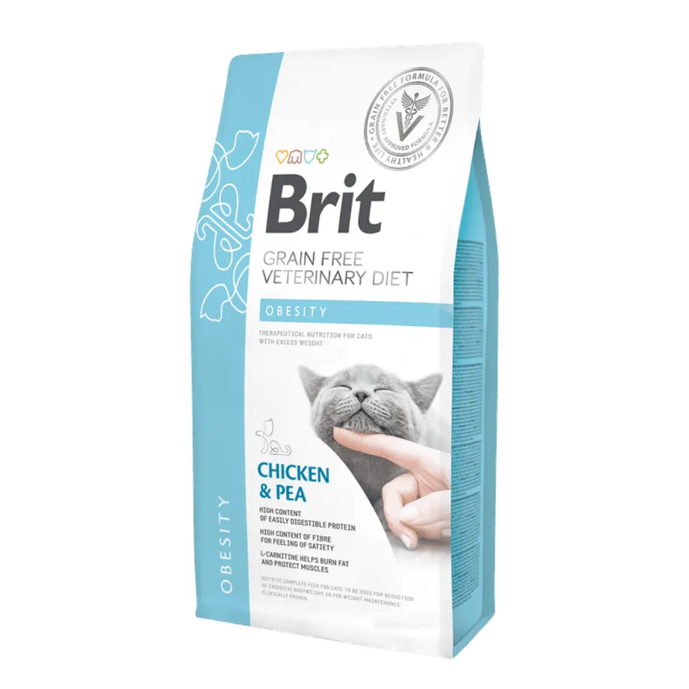 Brit Veterinary Diet Obesity Tavuk Ve Bezelyeli Kedi Maması 2 Kg