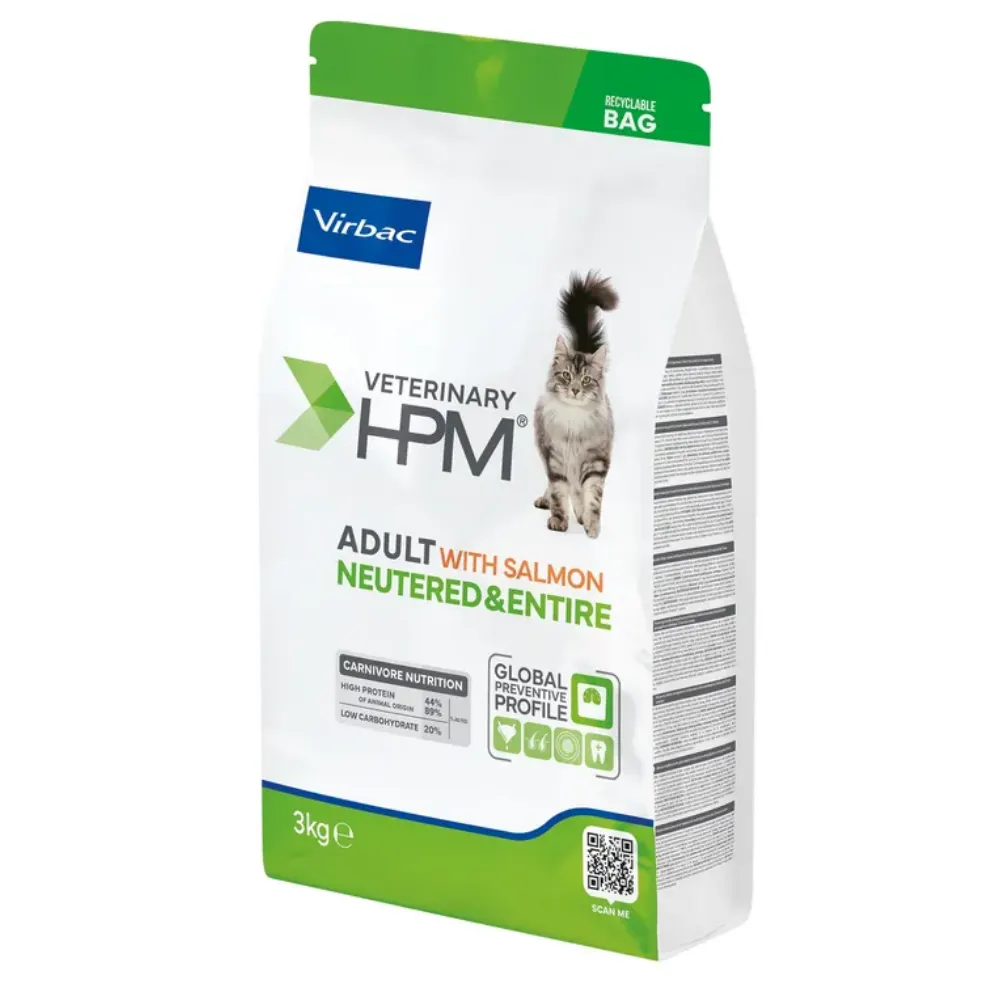 Virbac Veterinary Hpm Neutered Entire Somonlu Yetişkin Kedi Maması 3 Kg