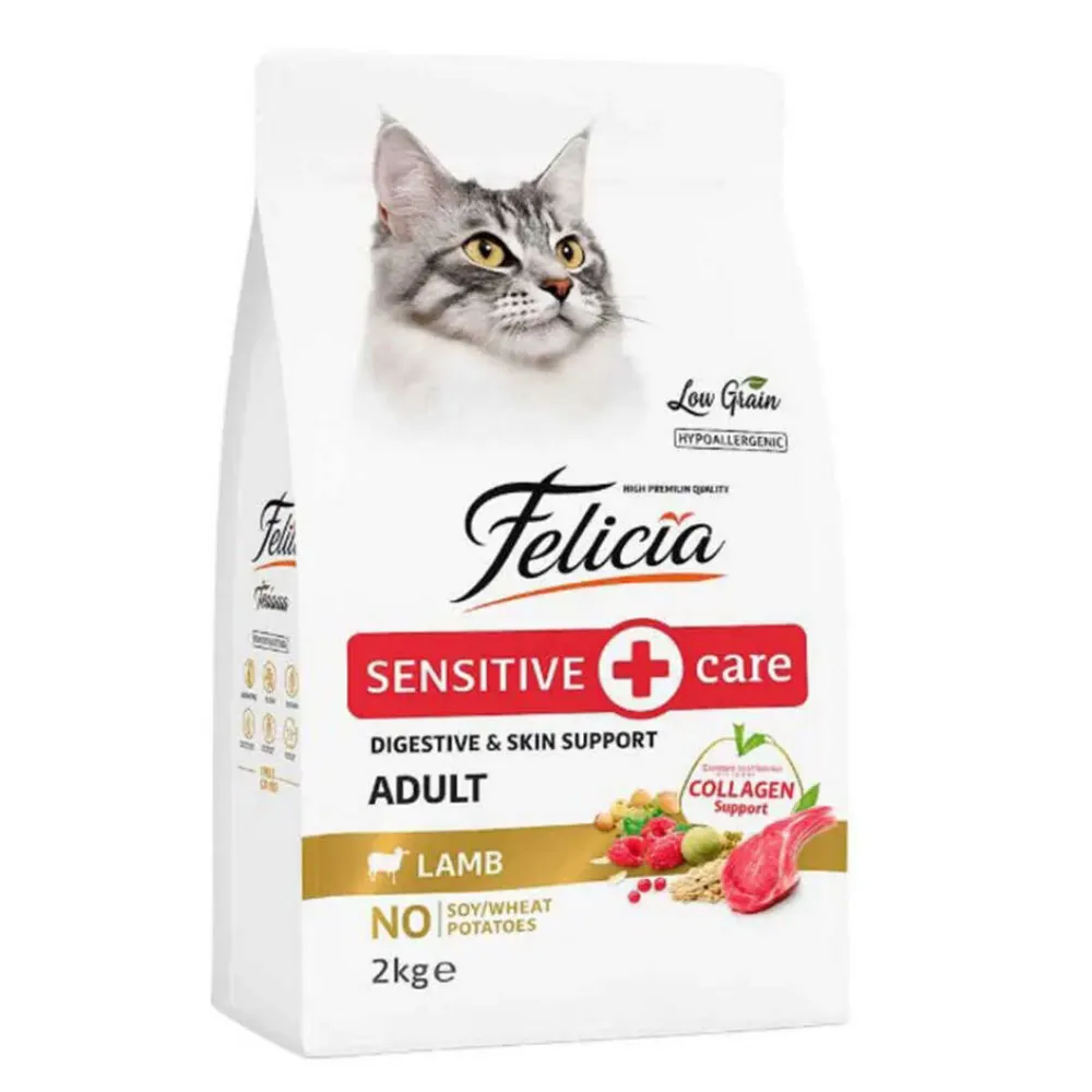 Felicia Sensitive Care Kolajenli Yetişkin Kedi Maması Kuzulu