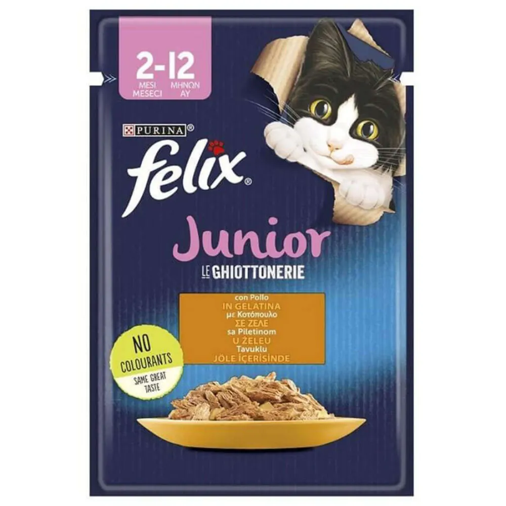Felix Pouch Junior Tavuklu Yavru Yaş Kedi Maması 85 Gr