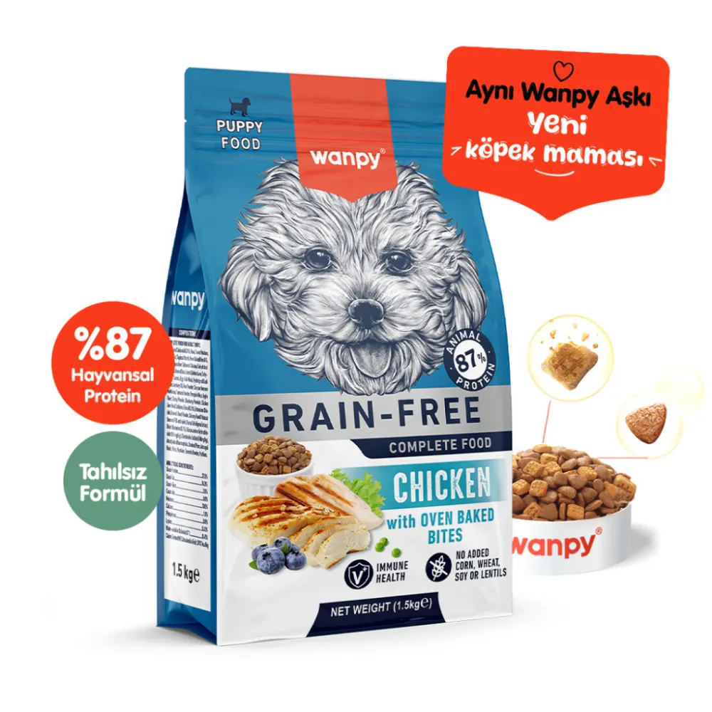 Wanpy Puppy Yavru Köpek Maması Tavuklu 1,5 Kg