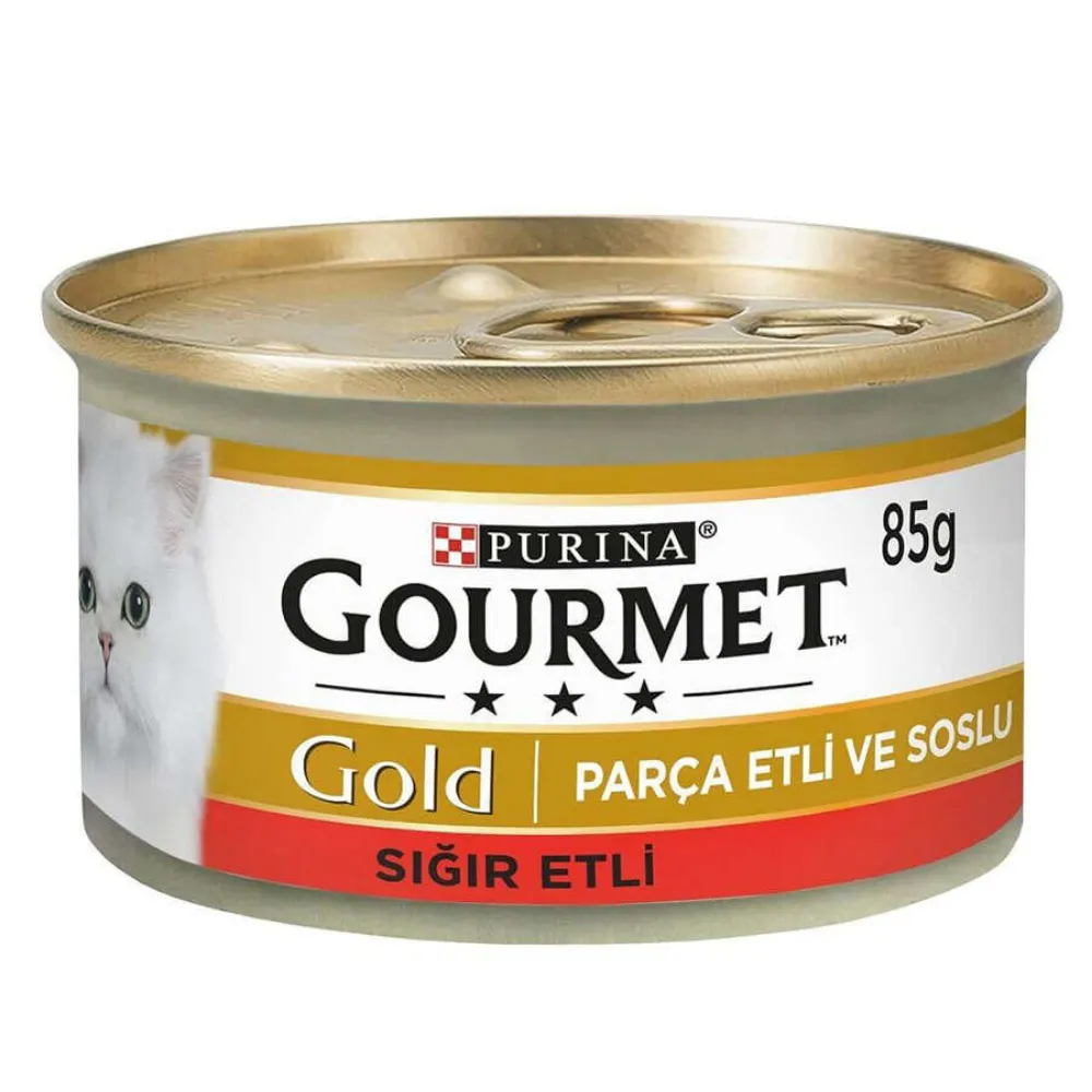 Purina Gourmet Gold Parça Etli Soslu Sığır Etli Kedi Konservesi