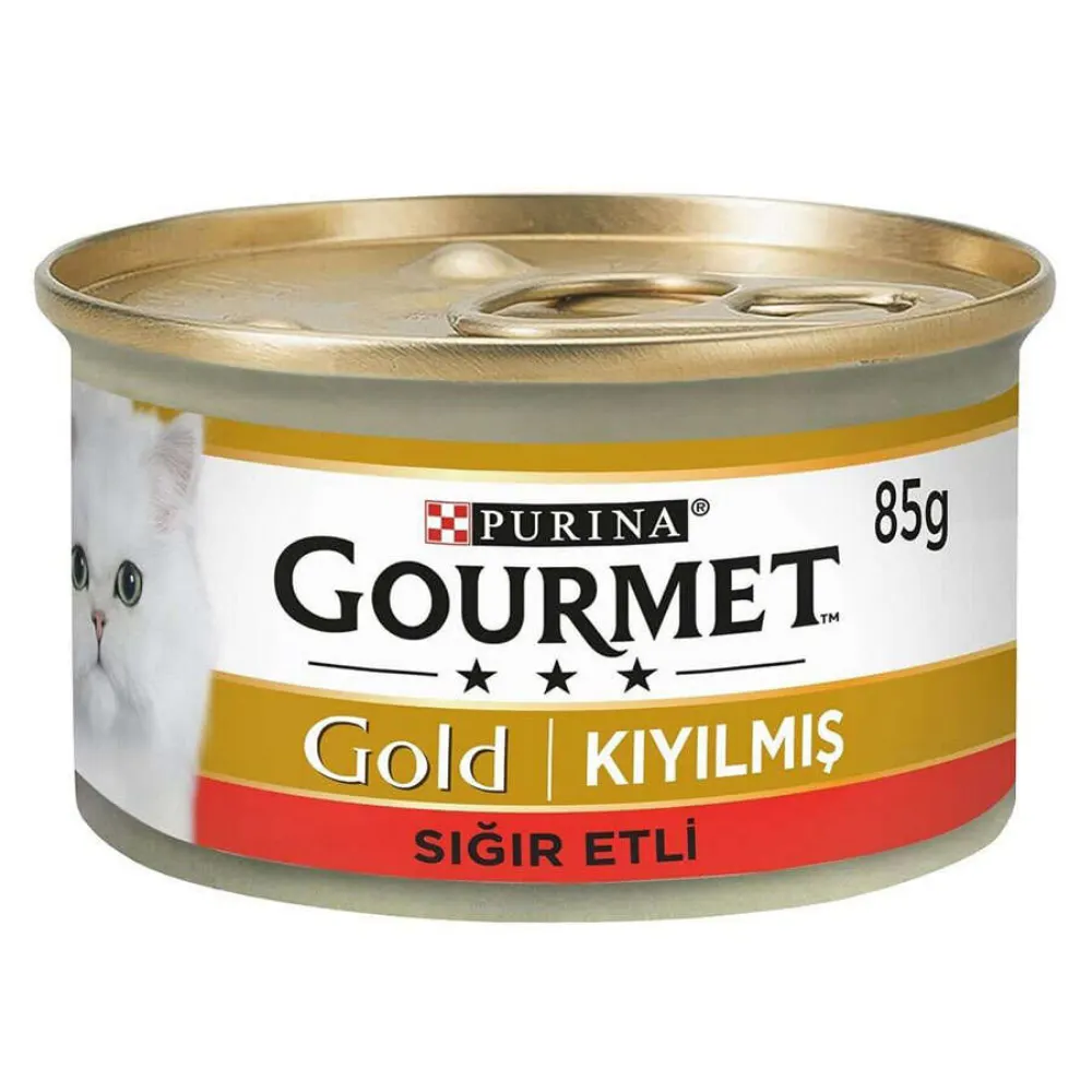 Purina Gourmet Gold Kiyilmis Sığır Etli Kedi Konservesi