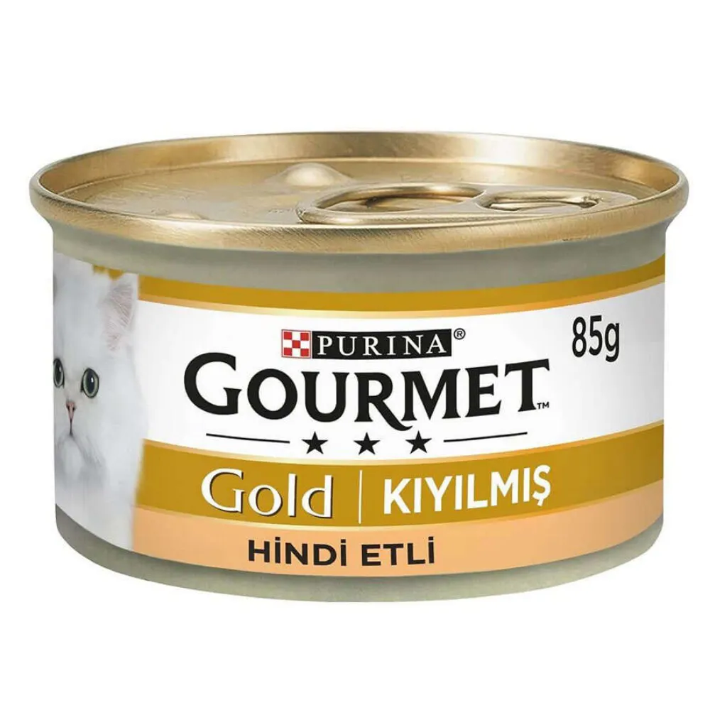 Purina Gourmet Gold Kiyilmis Hindi Etli Kedi Konservesi