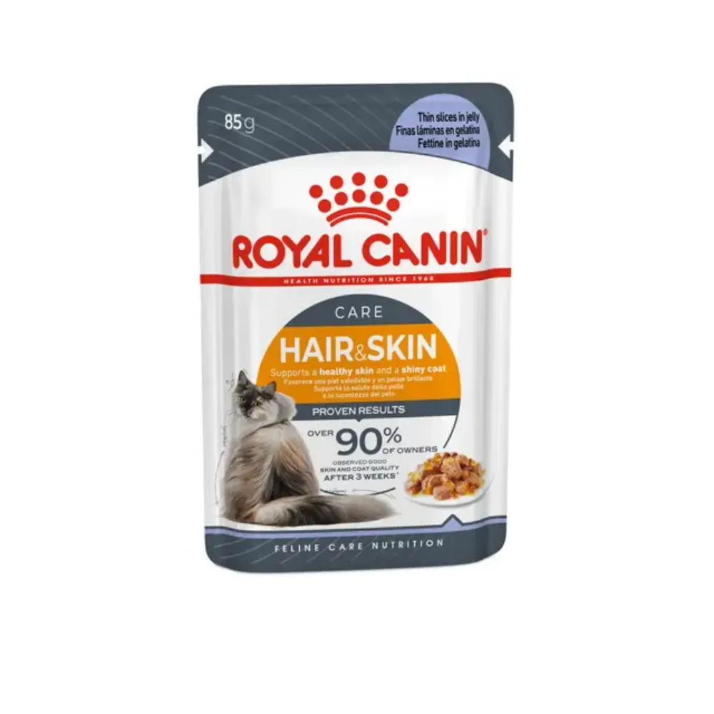 Royal Canin Hair Skin Jelly Yetişkin Kedi Yaş Maması