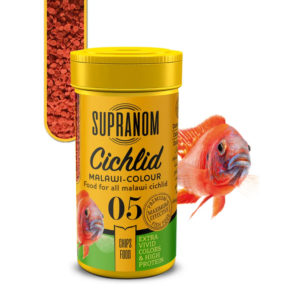 Supranom Cichlid Balık Yemi Malawi-Colour Chips Food 100ml (05)