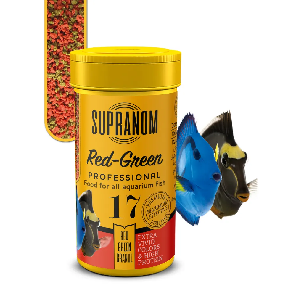 Supranom Cichlid Balık Yemi Red-Green Granul 100ml (17)