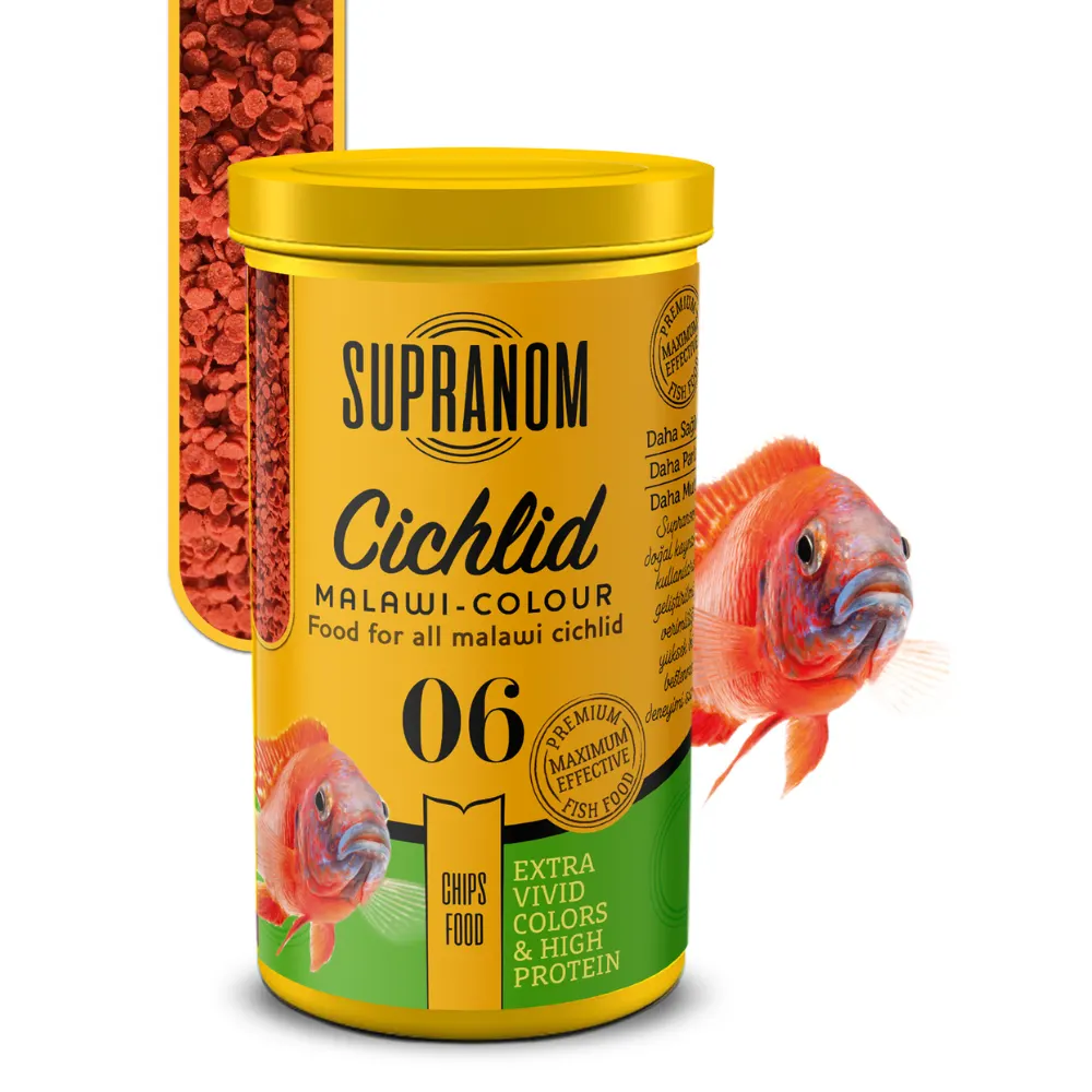 Supranom Cichlid Balık Yemi Malawi-Colour Chips Food 250ml (06)