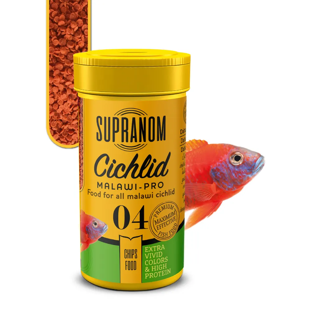 Supranom Cichlid Balık Yemi Malawi-Pro Chips Food 100ml (04)