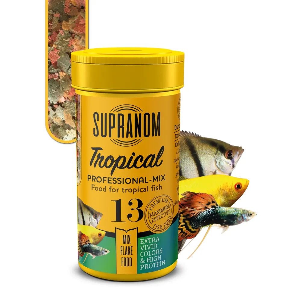 Supranom Tropical Balık Yemi Professional- Mix Flake Food 100ml (13)