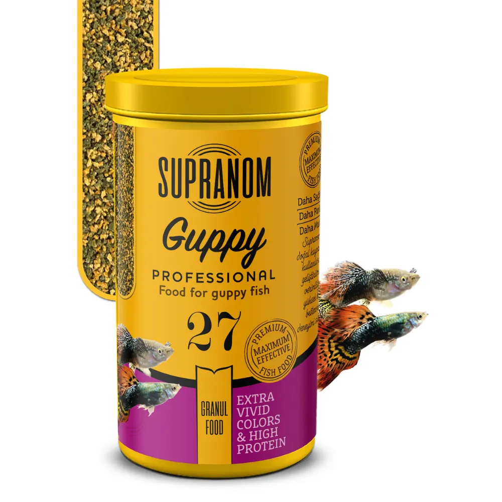 Supranom Guppy Balık Yemi Granul Food 250ml (27)