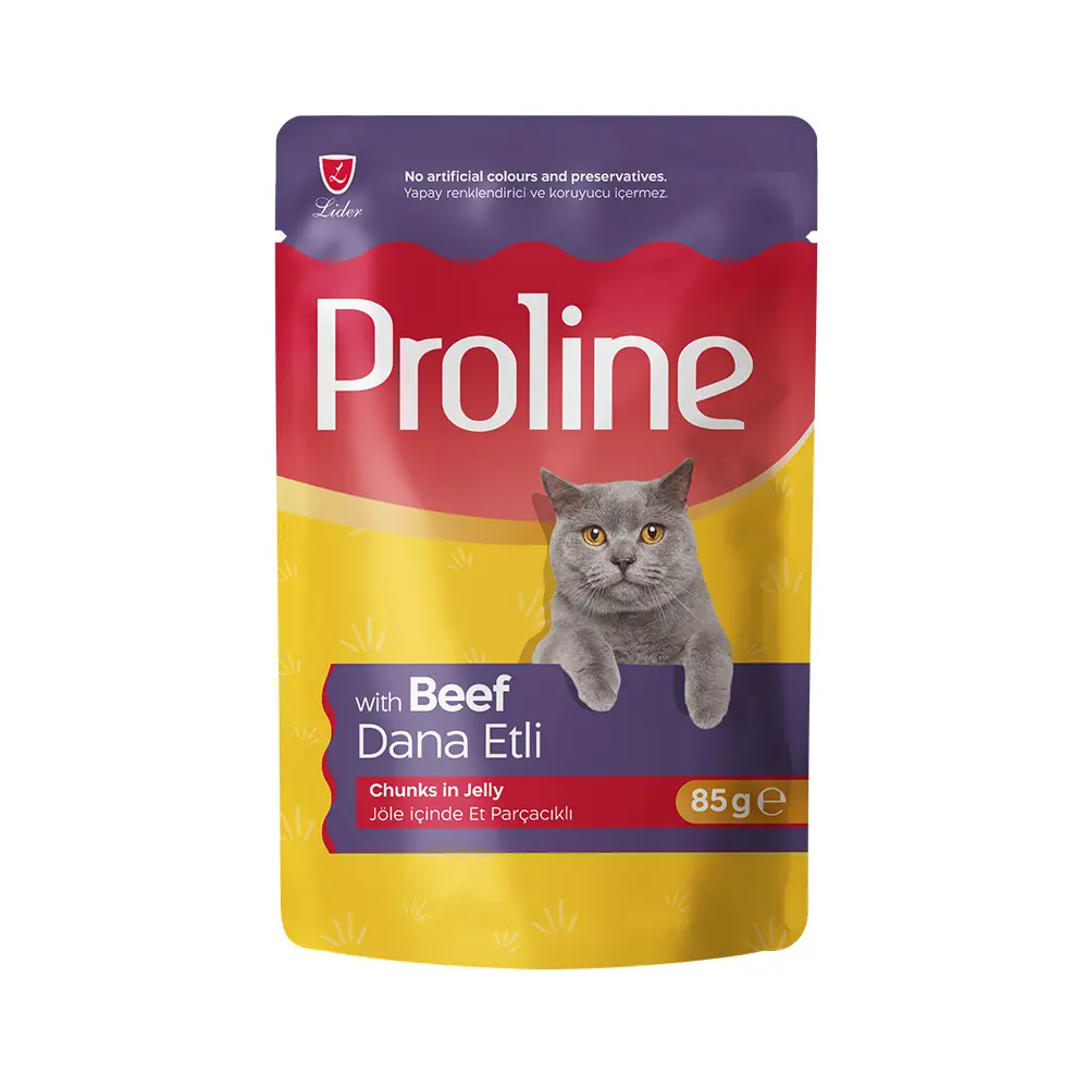 Proline Pouch Pate Yaş Kedi Maması Dana Etli 85 gr