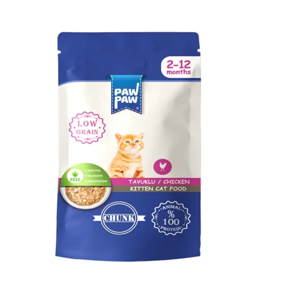 Pawpaw Pouch Kitten Yavru Kedi Maması Tavuklu 85 Gr