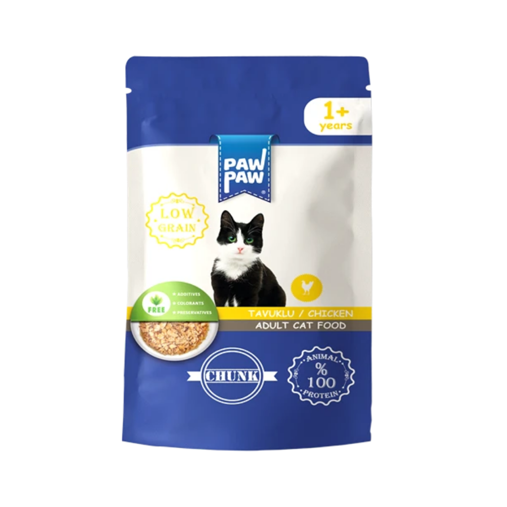 Pawpaw Pouch Yetişkin Kedi Maması Tavuklu 85 gr