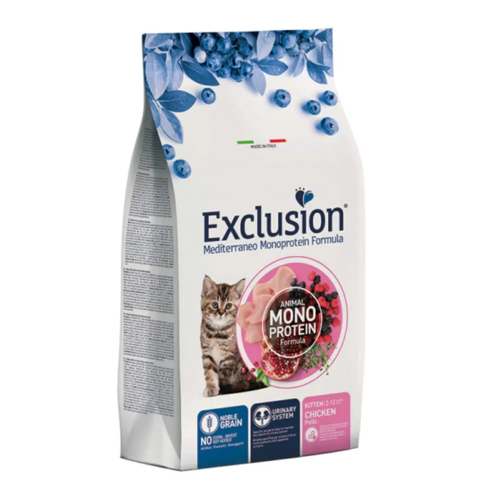 Exclusion Kitten Düşük Tahıllı Yavru Kedi Maması Tavuklu 1,5kg
