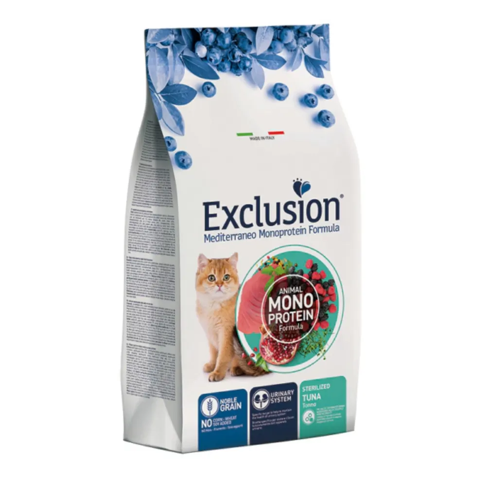 Exclusion Kısırlaştırılmış Düşük Tahıllı Kedi Maması Ton Balıklı 1,5kg