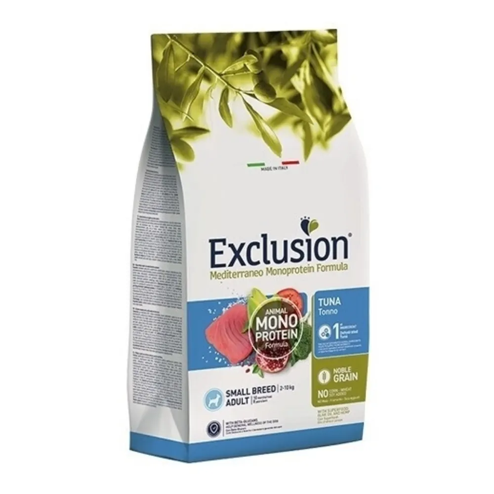 Exclusion Monoprotein Ton Balıklı ve Narlı Düşük Tahıllı Küçük Irk Yetişkin Köpek Maması 2kg