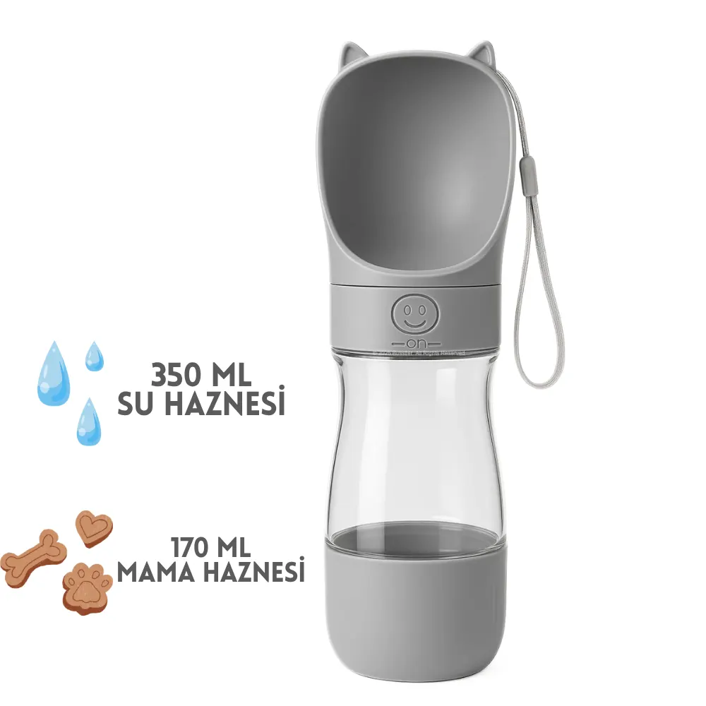 Su ve Mama Hazneli Evcil Hayvan Seyahat Suluğu Pratik Kullanım