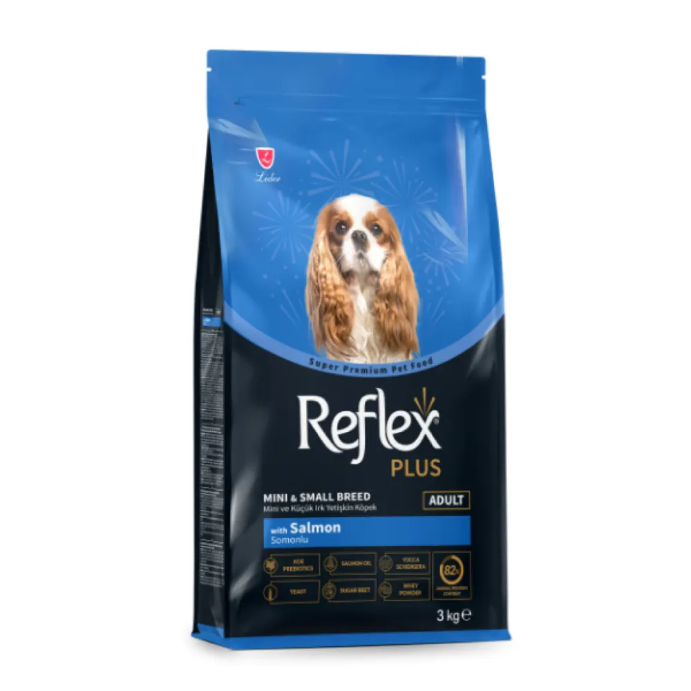 Reflex Plus Mini ve Küçük Irk Somonlu Yetişkin Köpek Maması 3 kg
