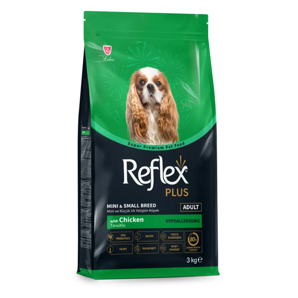 Reflex Plus Mini ve Küçük Irk Tavuklu Yetişkin Köpek Maması 3 kg