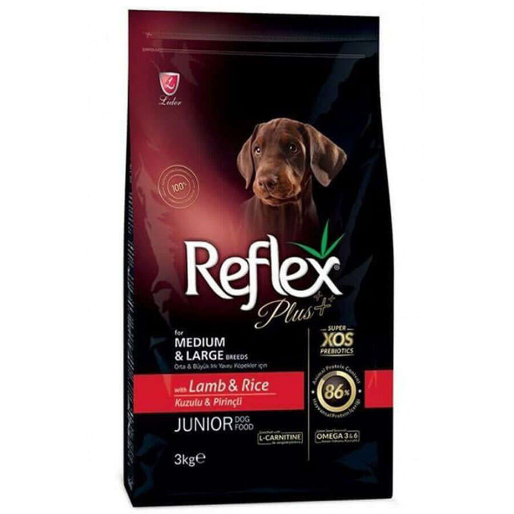 Reflex Plus Kuzu Orta ve Büyük Irk Yavru Köpek Maması 3 Kg