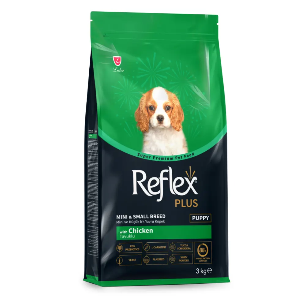 Reflex Plus Mini ve Küçük Irk Tavuklu Yavru Köpek Maması 3 kg