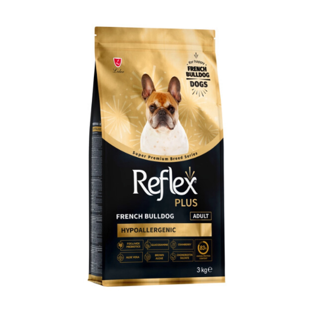 Reflex Plus Hipoalerjenik French Bulldog Yetişkin Köpek Maması 3 kg