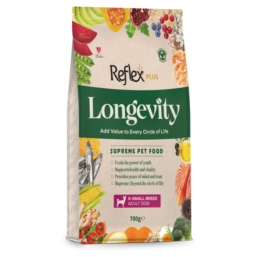 Reflex Plus Longevity Hipoalerjenik Çok Küçük Irk Yetişkin Köpek Maması 700 gr