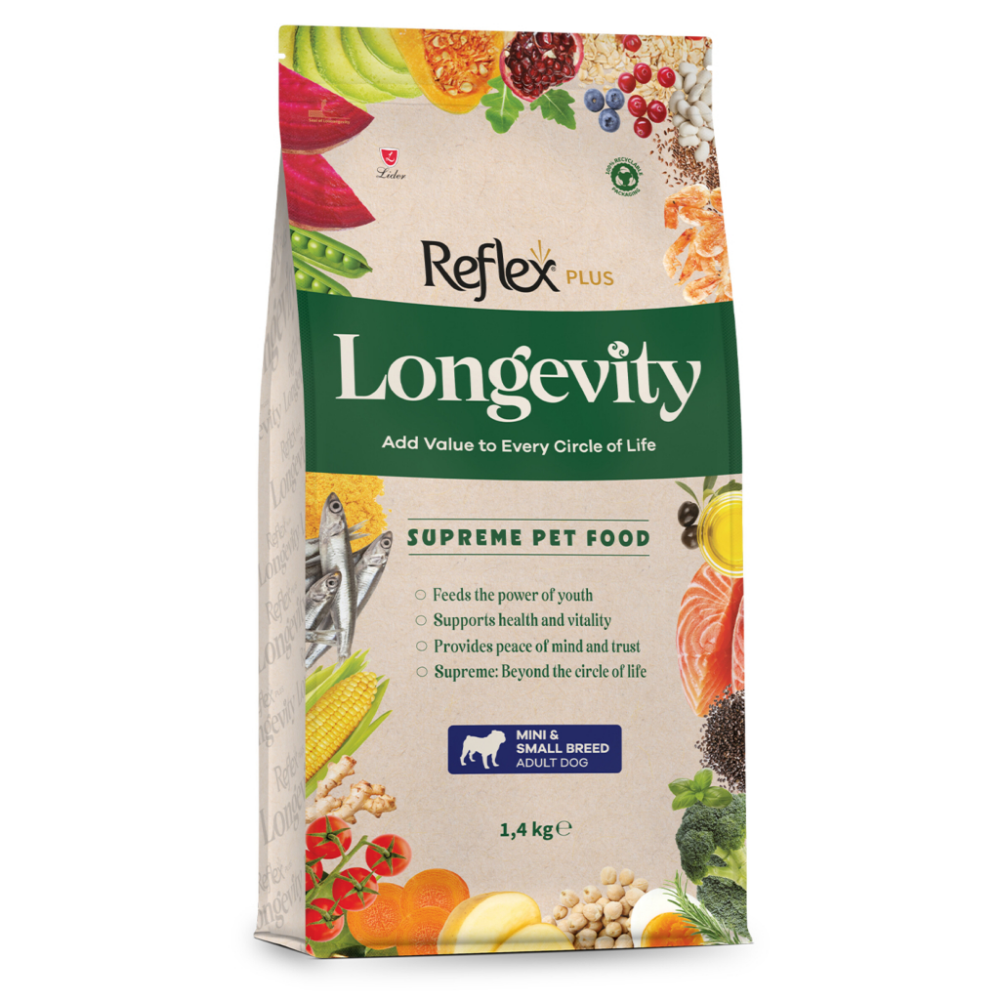 Reflex Plus Longevity Hipoalerjenik Mini ve Küçük Irk Yetişkin Köpek Maması 1,4 kg