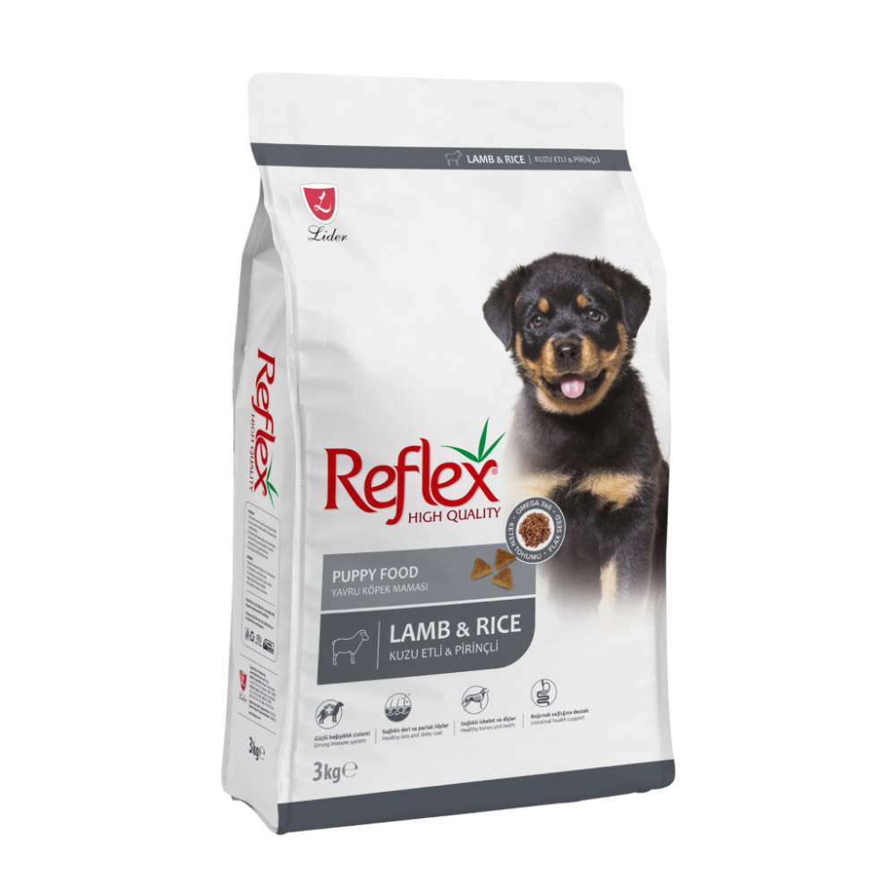 Reflex Kuzu Etli ve Pirinçli Yavru Köpek Maması 3 kg