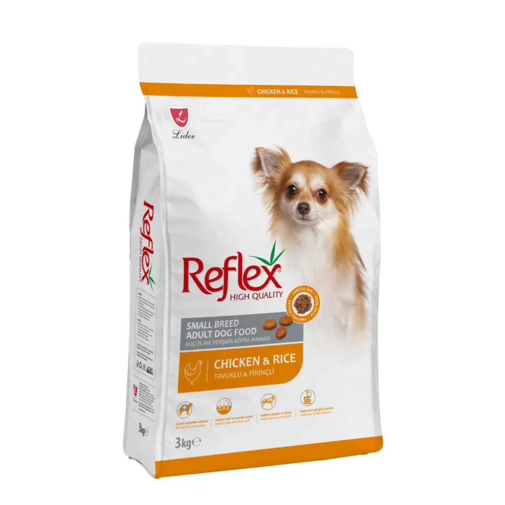 Reflex Küçük Irk Tavuklu ve Pirinçli Yetişkin Köpek Maması 3 kg