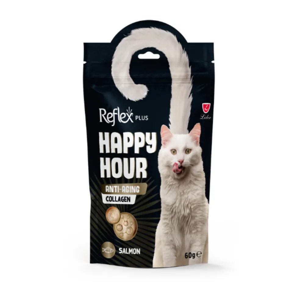Reflex Plus Happy Hour Anti-Aging Collagen Somonlu Kedi Ödül Maması 60gr