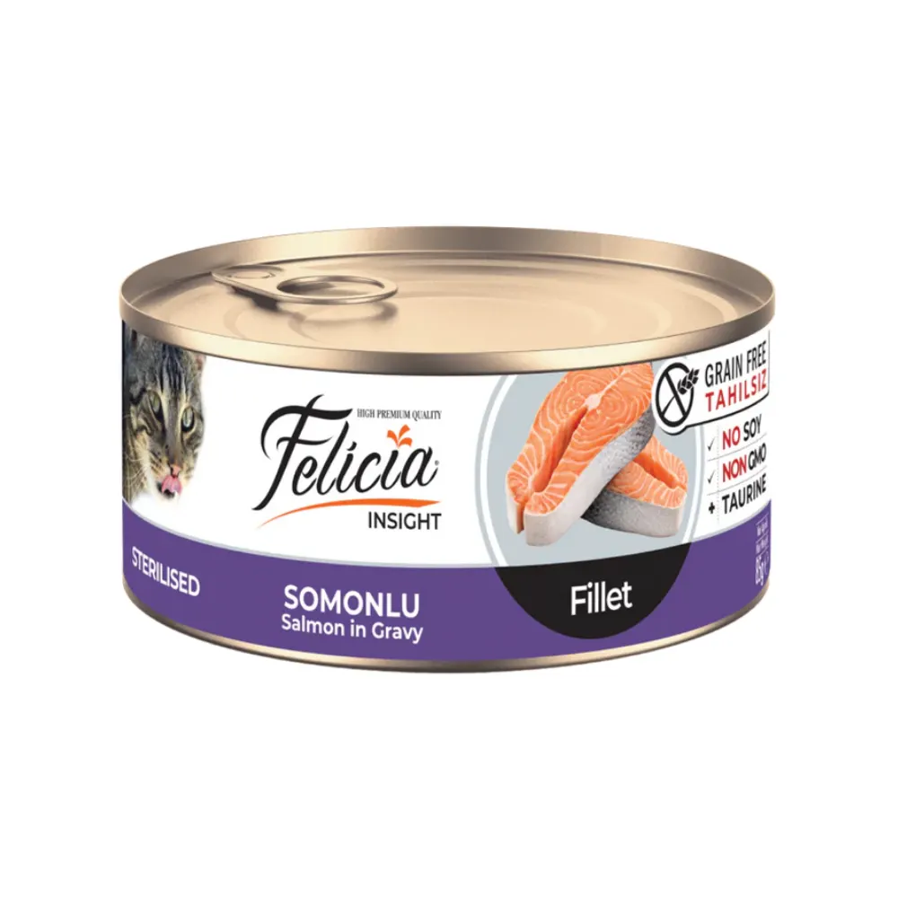 Felicia Fileto Somonlu Tahılsız Kısırlaştırılmış Kedi Konservesi 85gr