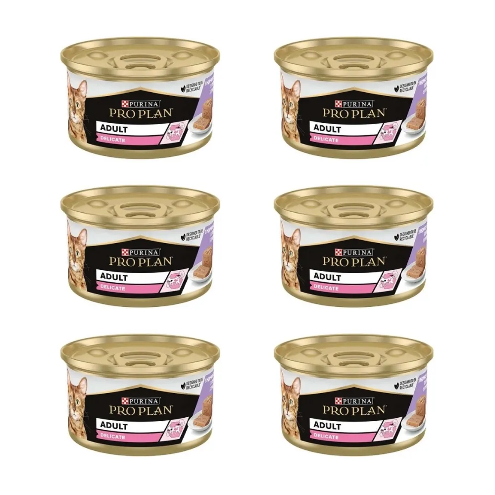 Pro Plan Delicate Hindili Ezme Yetişkin Kedi Konservesi 85gr x 6 Adet