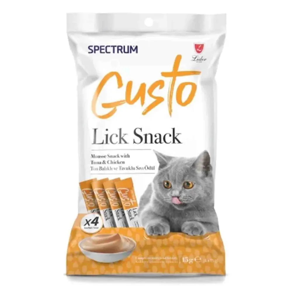 Spectrum Gusto Ton Balıklı ve Tavuklu Sıvı Kedi Ödül Maması 15gr(4lü)
