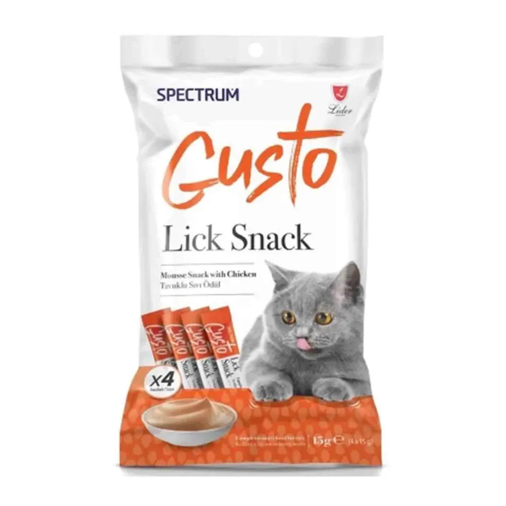 Spectrum Gusto Tavuklu Sıvı Kedi Ödül Maması 15gr (4lü)